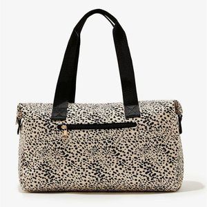 Mali + Lili Signature Leopard Print Weekender Bag | NEW | RV $128